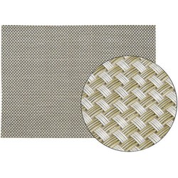 6x Placemats lichtbruine gevlochten/geweven 45 x 33 cm - Placemats