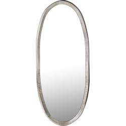 PTMD Limera Brass alu oval mirror irregular border S
