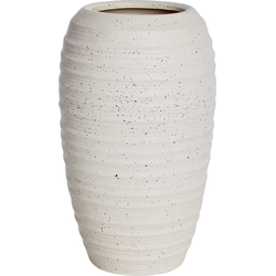 LENOK - Bloemenvaas - Gebroken wit - 36 cm - Steengoed