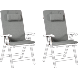 JAVA/AMAN PREMIUM - Tuinkussen set van 2 - Grijs - Polyester