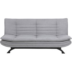 Slaapbank 3-Zits - Lichtgrijs Stof - Zithoogte 41cm - 196x98x91cm - Nico