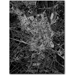 Aluminium Citymap Gent 120x80 cm 
