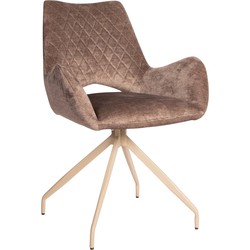 PTMD Ubi Grey dining chair vogue 5 stone beige legs