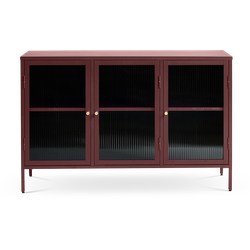 Katja metalen sideboard rood - 132 x 40 cm