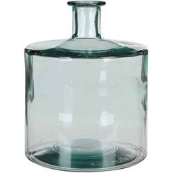 Mica Decorations Guan Fles Vaas - H26 x Ø21 cm - Glas - Transparant