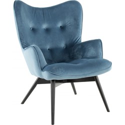 Kare Fauteuil Vicky Velvet Petrol