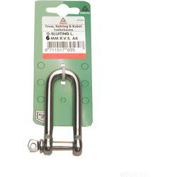 D-sluiting l-model 6mm rvs