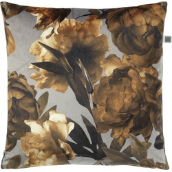 Dutch Decor JILKE - Kussenhoes met bloemenprint olijf 70x70 cm - groen - Dutch Decor