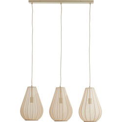 Light & Living - hanglamp - Itela - beige - textiel - grote eettafellamp - E27 - 2977227