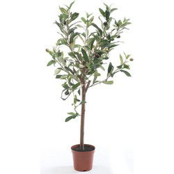 Kunstplant Groene Olijfboom 65 cm in Pot - Kunstboom voor Binnen - Kunstplanten