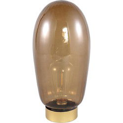 PTMD Lennon  LED Verlichting - 15x15x32 cm - Glas - Bruin