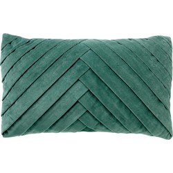 Dutch Decor FEMM – Kussenhoes 30x50 cm - velvet - effen kleur - Sagebrush Green - groen - Dutch Decor