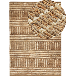 Beliani KAMBERLI - Laagpolig-Beige-Jute