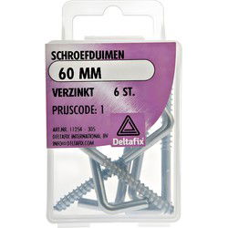 Schroefduim 60mm verz 6st