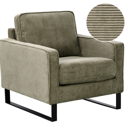 Beliani VIND - Fauteuil-Groen-Corduroy