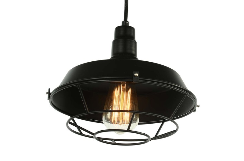 Groenovatie Industriële Kooi Design Hanglamp Zwart - 