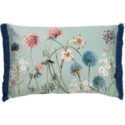 Dutch Decor BLOOM - Sierkussen met bloemenpatroon Jadeite 40x60 cm - groen - Dutch Decor