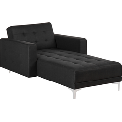 Beliani ABERDEEN - Chaise longue-Grijs-Polyester