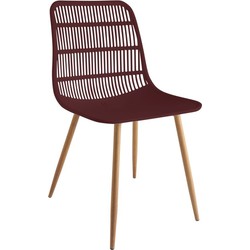 Tamy - Set van 4 stoelen - Bordeaux