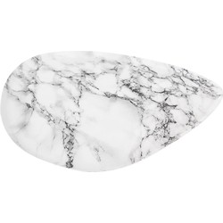 Dienblad Marble look  - Wit - 29,5x26x1 cm