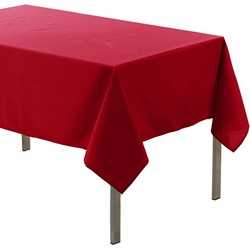 Tafelkleed Rood - polyester - 140 x 200 cm - eettafel tafelkleden - Tafellakens