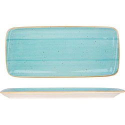 Bonna Serveerschaal - Aqua - Porselein - 34x16 cm - set van 2