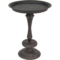 Clayre & Eef Bijzettafel Zwart IJzer