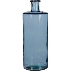 Mica Decorations Guan Fles Vaas - H40 x Ø15 cm - Glas - Blauw