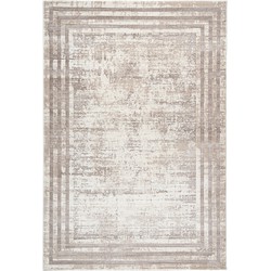 Paris Modern Taupe vloerkleed - Lijstmotief