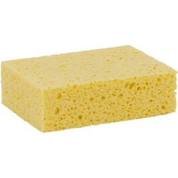 Viscose huishoud spons geel 14 x 11 x 3,5 cm - Sponzen