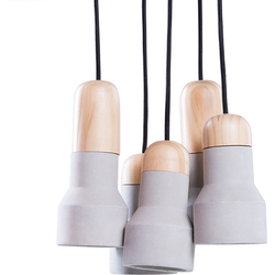 Beliani APURE - Hanglamp-Lichte houtkleur-Beton