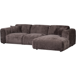 WOOOD Cloud Chaise Longue Bank Rechts - Chenille - Bruin - 80x280x165