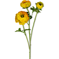 Ranonkel x3 l70cm geel kunstbloem Louis Maes