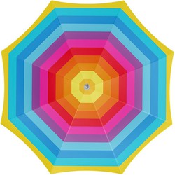 Parasol - regenboog - gestreept - D200 cm - UV-bescherming - incl. draagtas - Parasols