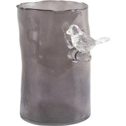 Vase Bird On Branch Small