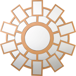 ROZEL - Wandspiegel - Goudbruin - MDF