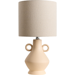 KERULEN - Tafellamp - Beige - Keramiek