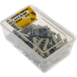 Schroef 6mm plug 4.0x40mm verz 60st