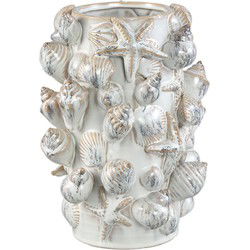 PTMD Bloempot Prince - 20x20x28 cm - Keramiek - Creme