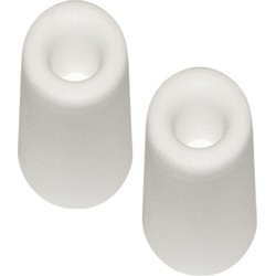 Deurbuffer / deurstopper - 2x - wit - rubber - 75 x 40 mm - deurstop - Deurstoppers
