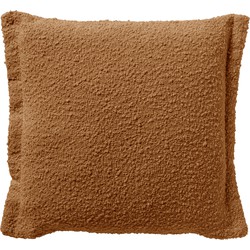 Dutch Decor OTIS - Sierkussen 45x45 cm - effen kleur - unieke stof - Tobacco Brown - bruin - Dutch Decor