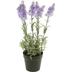 Kunstplant lavendel - lila paars - Lavandula - 28 cm - Kunstplanten