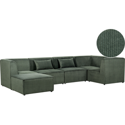 Beliani LEMVIG - Modulaire Sofa-Groen-Corduroy