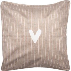 Clayre & Eef Kussenhoes Bruin Polyester Hart