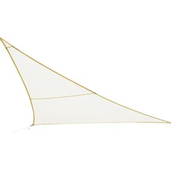 Polyester schaduwdoek/zonnescherm Curacao driehoek wit 4 x 4 x 4 meter - Schaduwdoeken