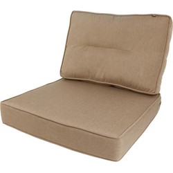 Kopu® Prisma Linnen Hoogwaardige Loungekussen-set Zit+Rug 60 cm Bruin