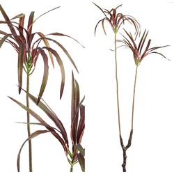 PTMD Leaves Plant Yucca Kunsttak - 98 x 36 x 117 cm - Bordeaux