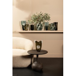 PTMD Vaas Tammara - 12x12x30 cm - Glas - Zwart