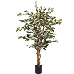 Mica Decorations Ficus Kunstplant - H110 x Ø70 cm - Groen Bont