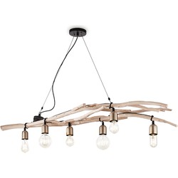 Ideal Lux - Driftwood - Hanglamp - Hout - E27 - Bruin